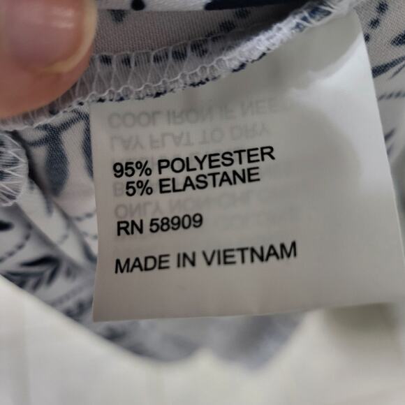 Preston & York Sydney Front Tie Jersey Short Sleeve V Neck Dress/Navy Leaf - XXL - Picture 5 of 5